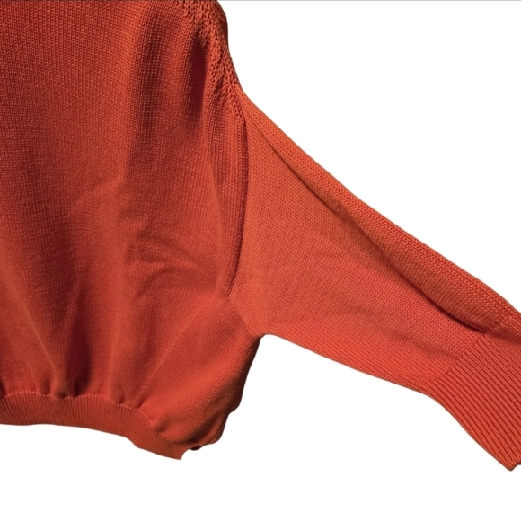 Gallego Desportes France Womens Oversized Cotton Balloon Orange Sweater M/L - Picture 4 of 7